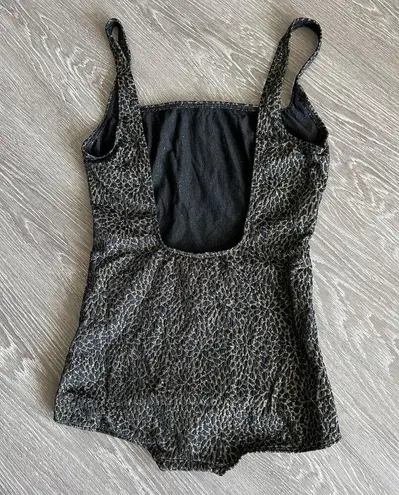 ANDIE X Demi Moore Marseilles One Piece Swimsuit Small Black Gold Glitter