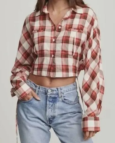 Sundays Emma Shirt in Red Plaid size Small