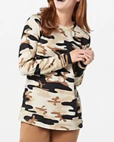 jo&co Denim & Heavenly Jersey Camouflage Long Sleeve Top