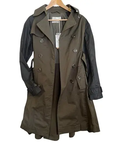 Altuzarra NWT x Target Olive Green Contrast-Sleeve Cotton Twill Trench Coat XS