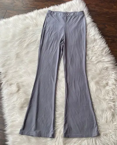 ASOS Collusion Grey Slinky Flared Leggings