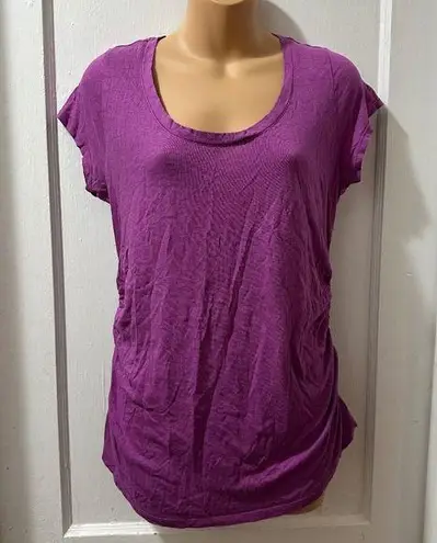Liz Lange Maternity Purple Short Sleeve Top in M
