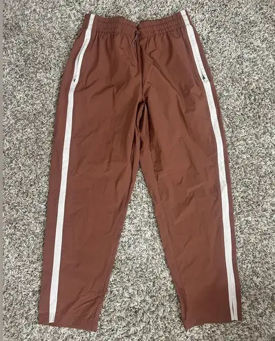 Avalanche  Track Pants Side Strip Zip Pockets Elastic String Waist