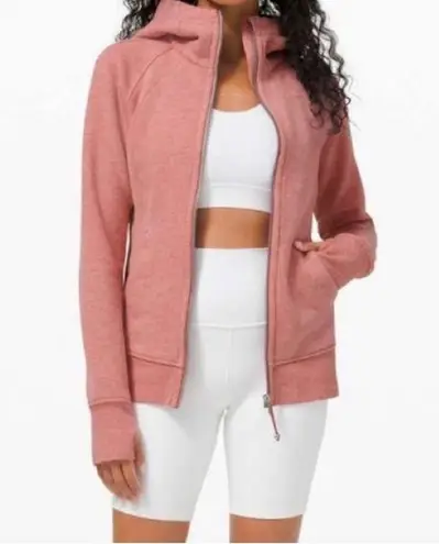 Lululemon Women’s Pink Full Length Scuba Hoodie Size 8 in Rose