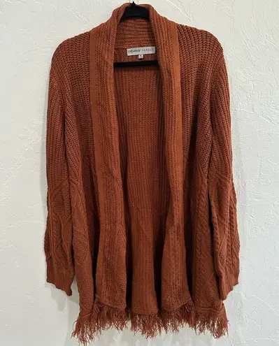 Absolutely Famous Rust brown knit cardigan XL