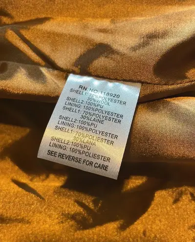 Lucy Paris ANTHRO Fuzzy Brown Faux Leather Belted Jacket $248 EUC L