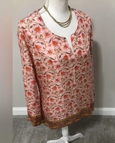 April Cornell 100% washable silk tunic Size M