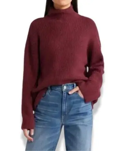 Treasure & Bond Sweater Turtleneck Long Sleeve Cotton Blend Burgundy W Small NWT