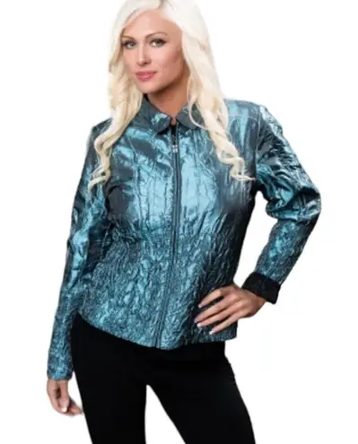 UBU Peck Your Personality Reversible Metallic Purple Zip Up Jacket