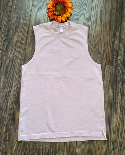 American Apparel Dusty Pink Cotton Blend Tank Top | SMALL |