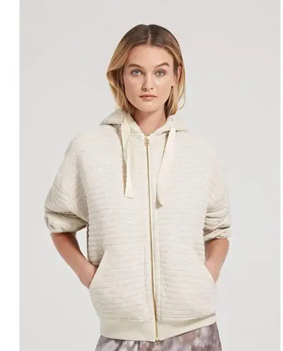 ✨ATM Quilted Zip Up Heather Oatmeal Sz Medium Hoodie✨ Gray