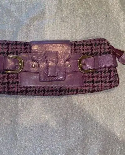 Banana Republic Women's  Purple Tweed & leather Clutch