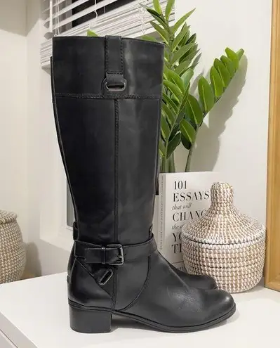 Bandolino  black fall winter riding boots casual travel weekend USED