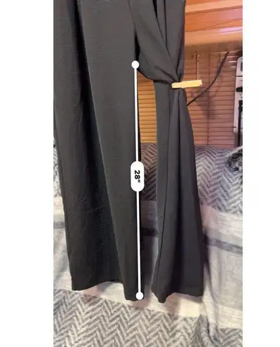 None Black Wide Leg Smocked Waist Pants 2XL