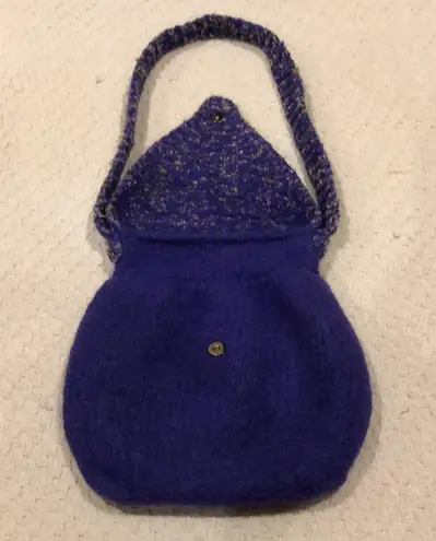 Handmade Purple Fuzzy Shoulder Bag by Susan Buonopane