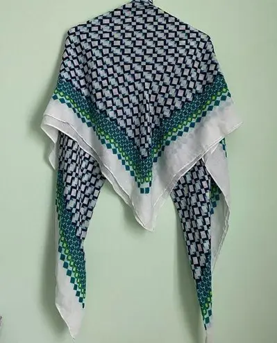 Old Navy  Large Green and Blue Scarf