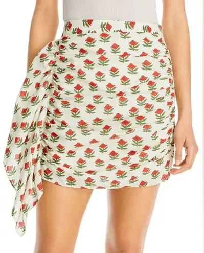 RHODE Hannah Floral Printed Mini Skirt, Cotton, Size XL New w/Tag $285
