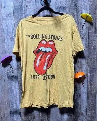 The Rolling Stones  Short Sleeve Graphic T-Shirt Mustard