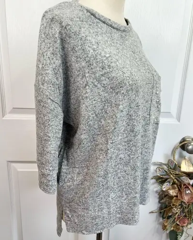 Workshop Republic Clothing WORKSHOP Republic Size S Heather Grey Pearl Soft Knit Top Athleisure Casual