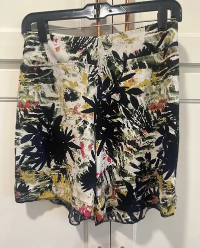 Valerie Stevens Valerie Steven Floral Print Shorts Smocked Waist Casual Summer Womens Small