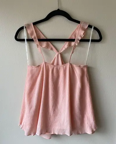 JOA Revolve brand  Ruffled-Strap Light Pink Tank, Like new.