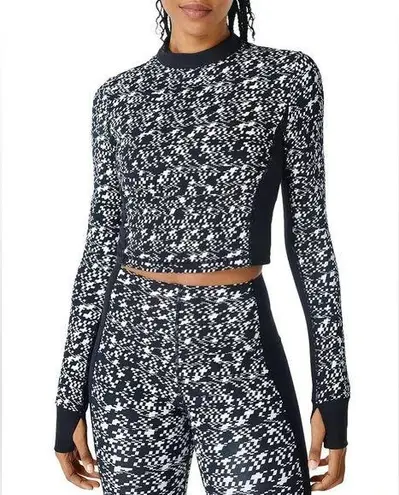 Sweaty Betty NWT POWER ZIP BACK WORKOUT TOP GEO AZTEC PRINT SZ MEDIUM M POWER