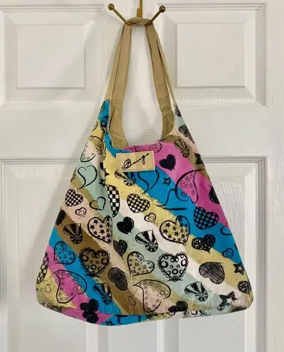 Bongo Chunky Large Y2K Heart Tote Bag 