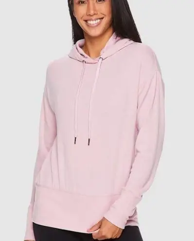 Gaiam Long Sleeve Reflection Drawstring Pullover Hoodie Pink Women's Size Medium