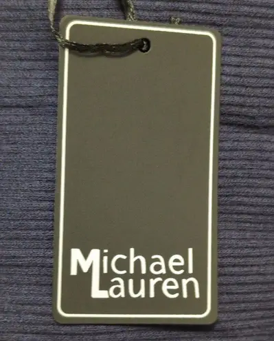 Michael Lauren Mumford Wide Strap V-Back Tank Dress Mini Navy M New