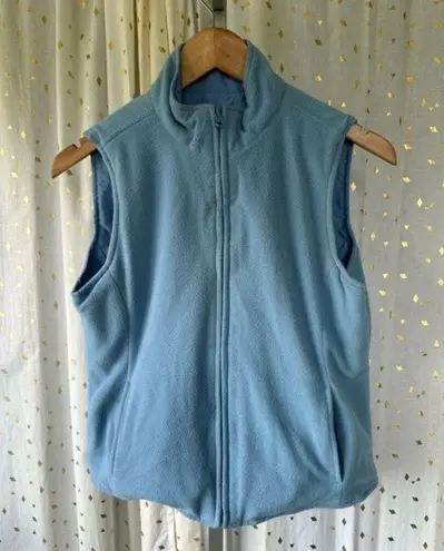 Aureus Reversible Blue Lightweight Fleece Quilted Golf Vest Athleisure S