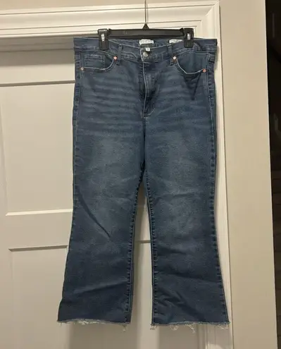 Sofia Jeans by Sofia Vergara Womens Size 16 Melissa Flare Mid rise Distressed Blue