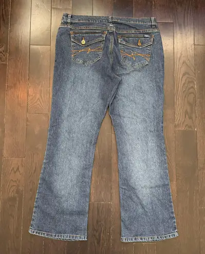 Vintage Y2K Duplex by Tyte Flare Indigo Denim Blue Wide Leg Jeans Sz 12P