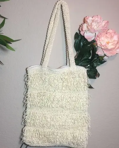 Straw crochet crossbody shoulder bag