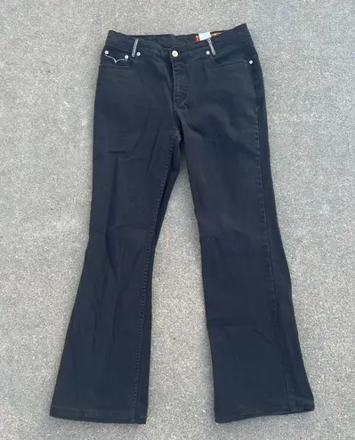 LawMan VTG 90s Y2K black boot cut western cowgirl jeans rhinestone belt loop 13 - Image 1