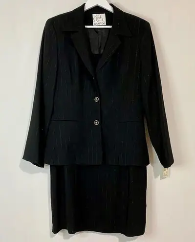 Vintage Gantos Women's Outfit Set Blazer and Mini Dress Black Size 14 NWT