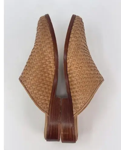 Nisolo Ama Womens Sandals Brown Leather Woven Mule Slip On Slide Boho US 7.5