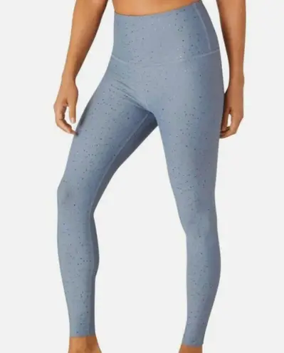 Beyond Yoga Alloy Sparkle High waisted Midi Legging in Blue & Shiny Sparkle XS