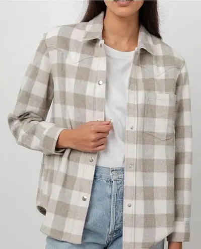 Rails Tripp Ivory Plaid Shacket Size Small