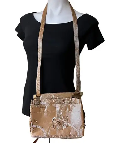 NWT, Vintage Toby Weston Hand Crafted 3D Floral Pattern Fabric Bag