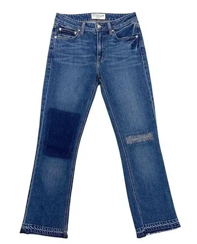 Derek Lam 10 Crosby Gia Mid-Rise Cropped Flare Jeans Blue Denim Size 26