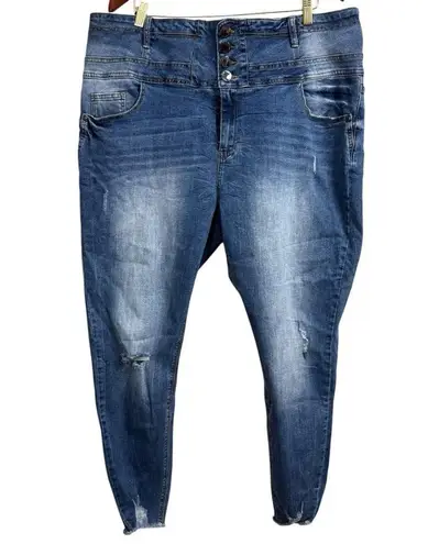 Women's Chic Denim Harley Corset Skinny Jeans Size 24S Blue