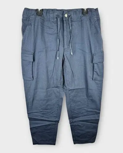 LL Bean Womens size Large 28 Inseam Cargo Trail Pants 517176 Blue