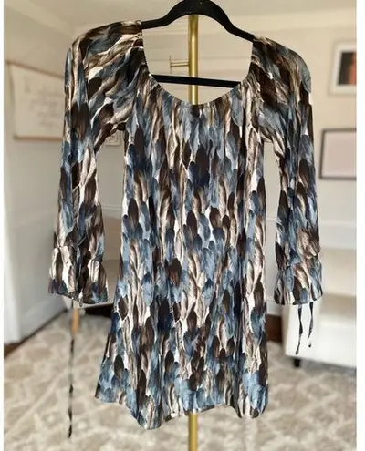 fab'rik Asher Fab’rik Feather Dress Boho Indie Fairycore Cowgirl Quiet Luxury Downtown