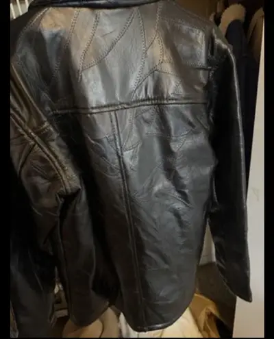 Men’s Haband Leather Jacket Black Size L