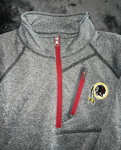 NFL Team Apparel NFL Washington Redskins Women’s Quarter Zip Pullover Sweatshirt 