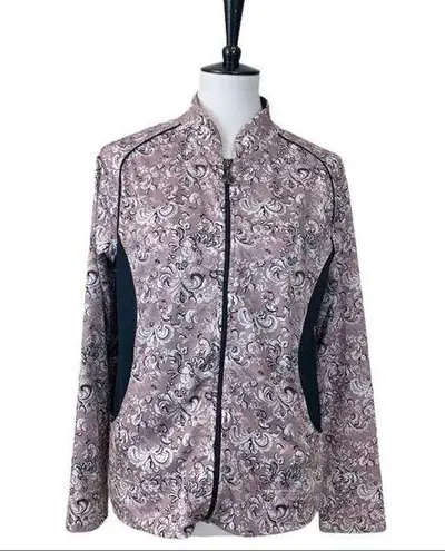 Soma Women's Jacket Purple Black Zip Track Athletic Athleisure Size Medium