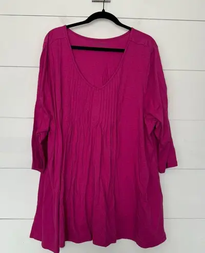 Woman Within Women’s 4X Hot Pink Top Blouse Plus Size