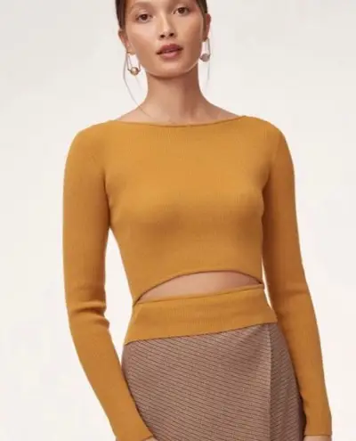 Wilfred Yacine Cut Out Ribbed Knit Top