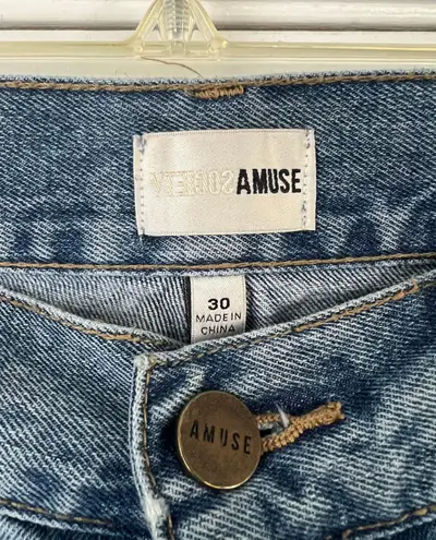 Amuse Society Distressed Medium Wash Jean Shorts