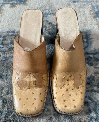 Unisa Tan Leather Heeled Boots Size 7.5